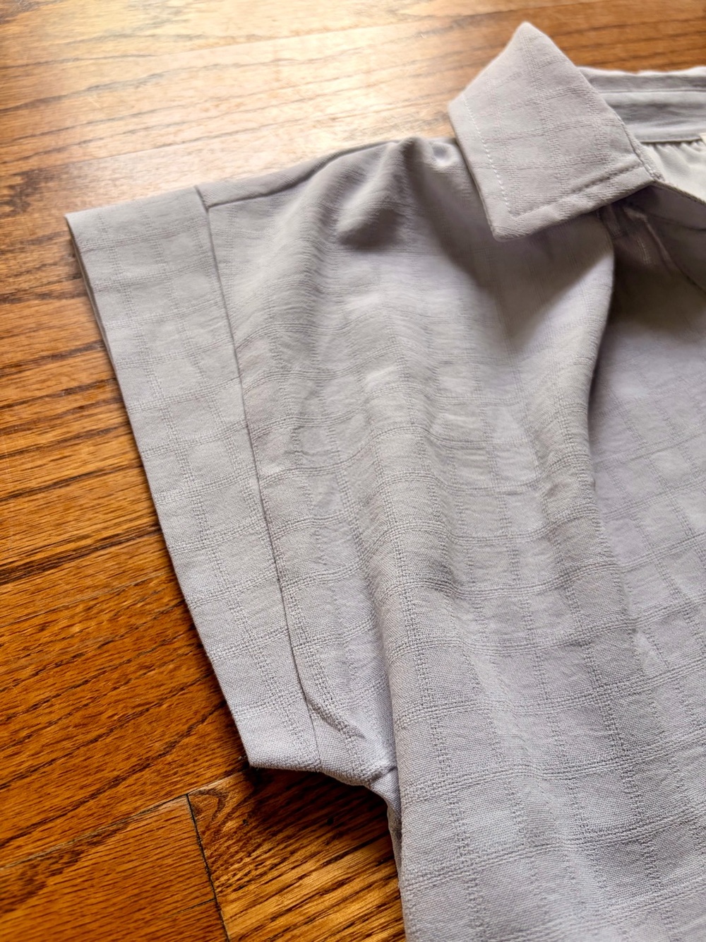 Casual Collar Peplum Blouse in Light Gray - Picture 8 of 11